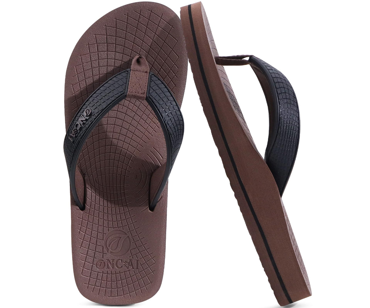 ONCAI Men's Arch Support Flip Flops