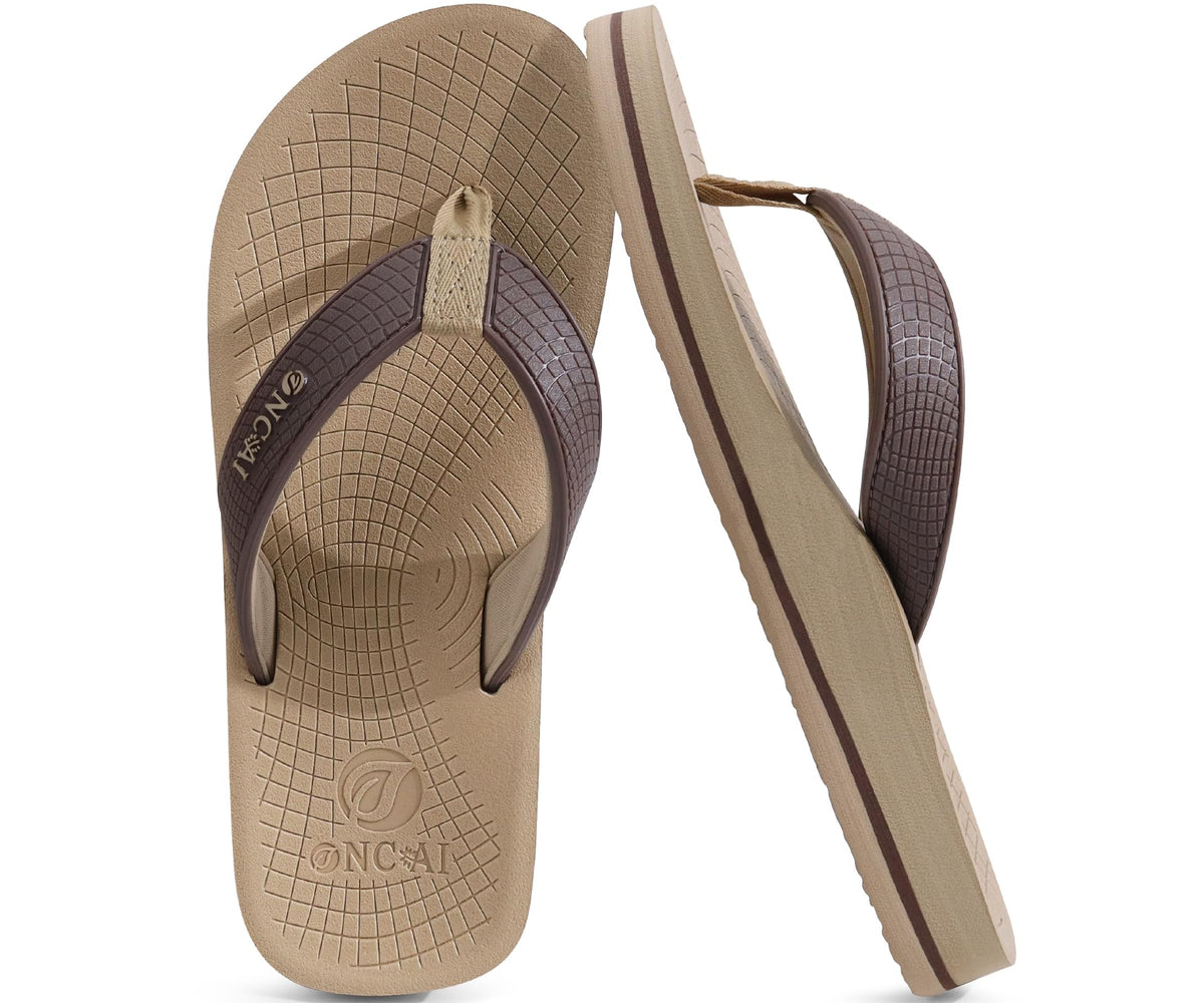 ONCAI Men's Arch Support Flip Flops