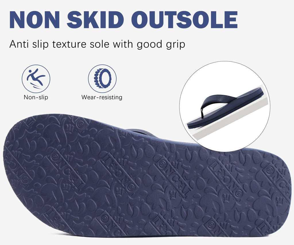 ONCAI Men's Arch Support Flip Flops