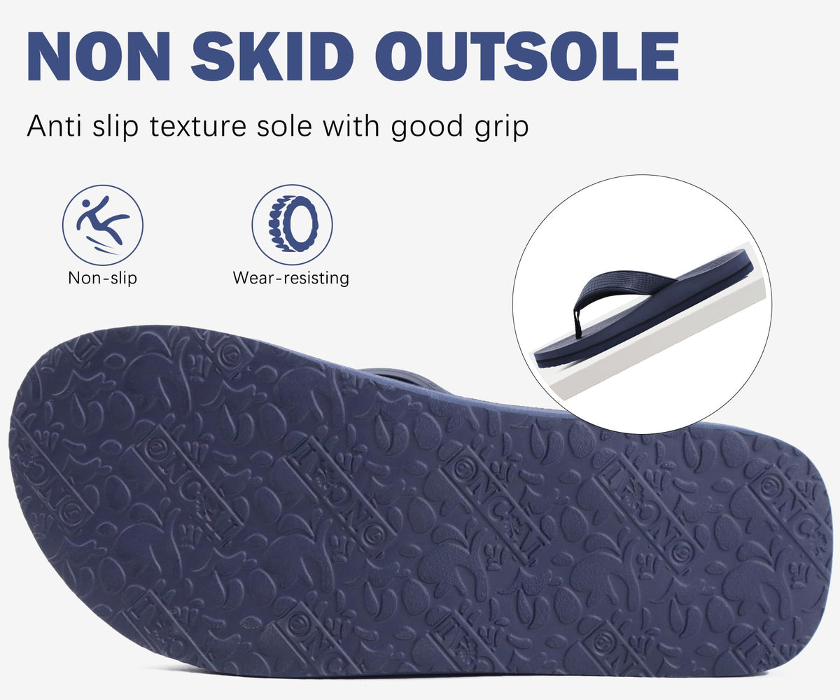 ONCAI Men's Arch Support Flip Flops