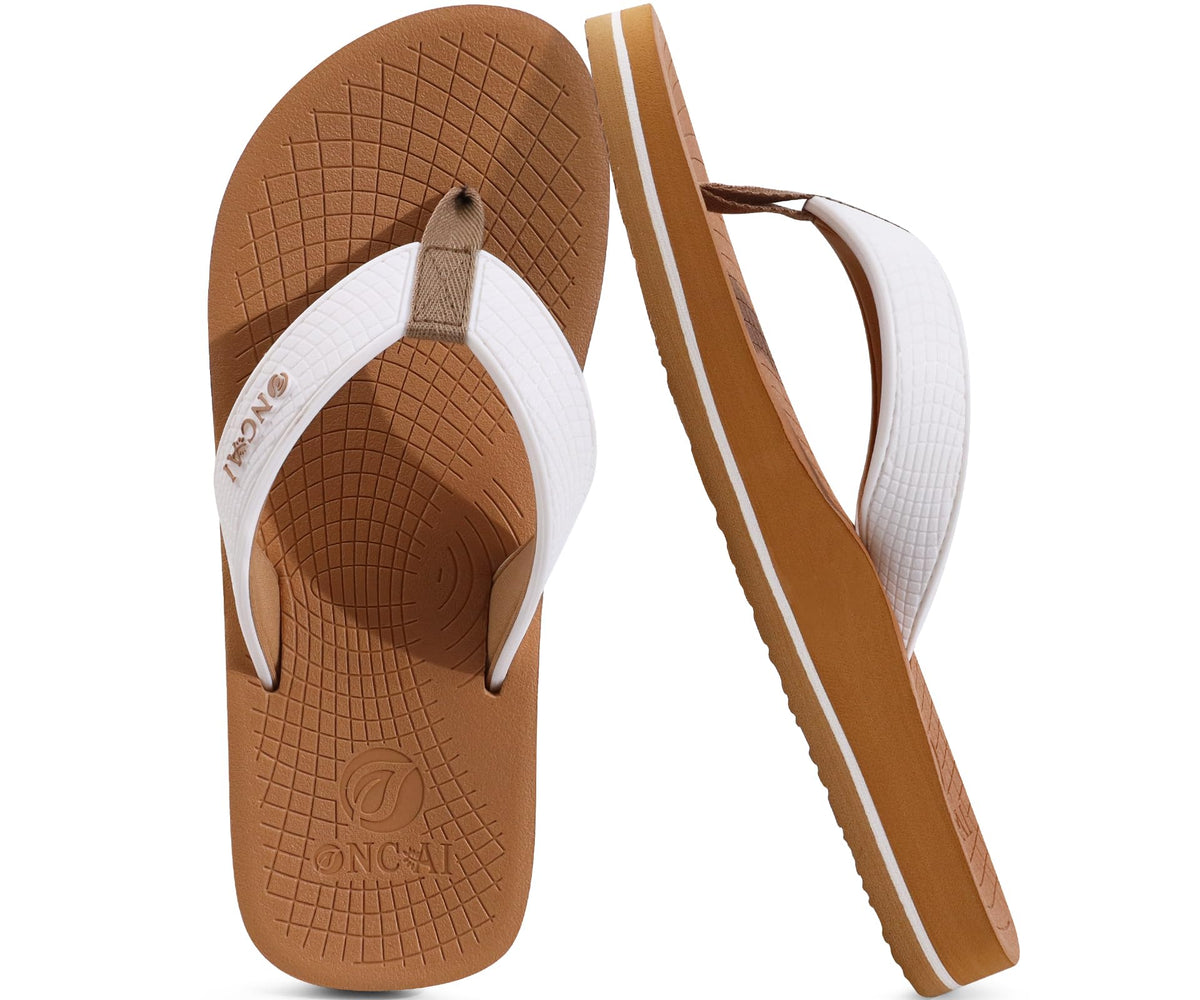 ONCAI Men's Arch Support Flip Flops
