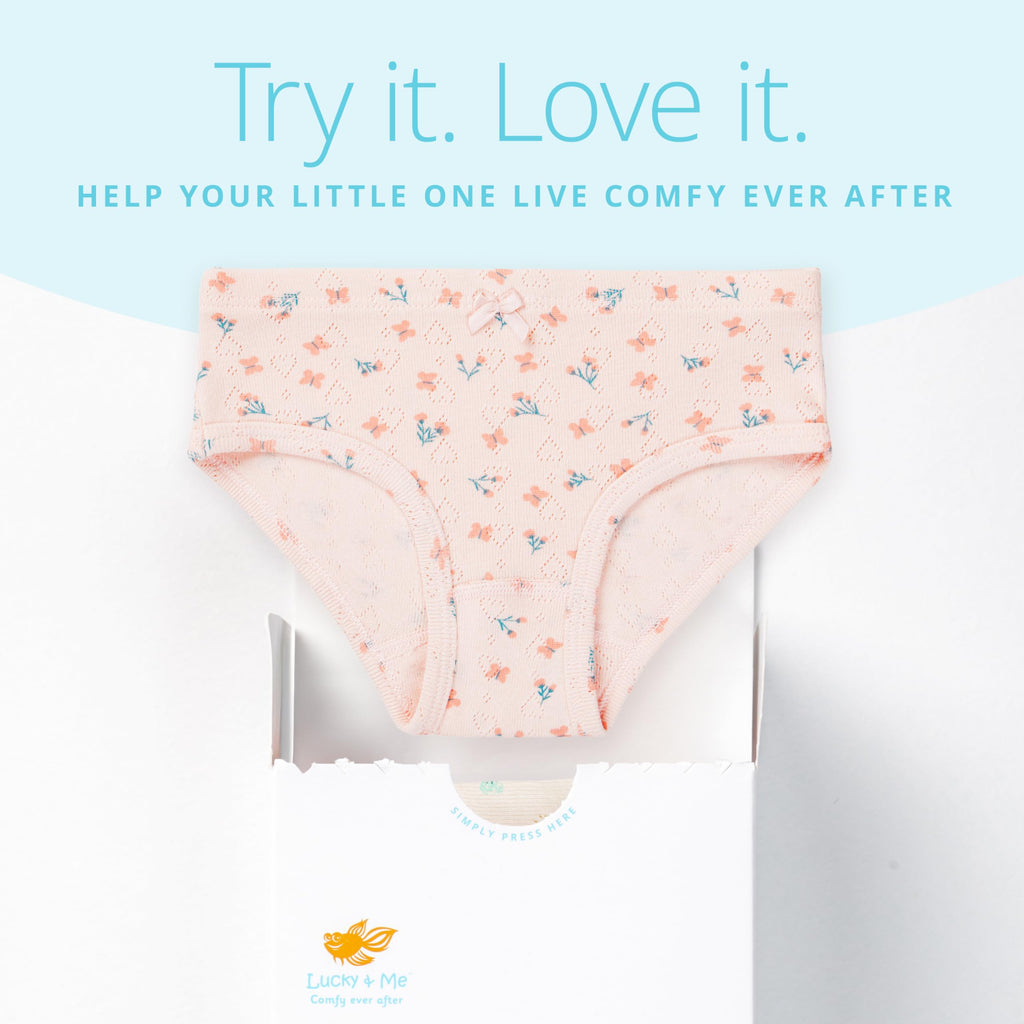 Lucky & Me Erica Girls GOTS, Organic Cotton Bikinis, 6 Pack (US, Age, 4 Years, 5 Years, Fairground Fun)