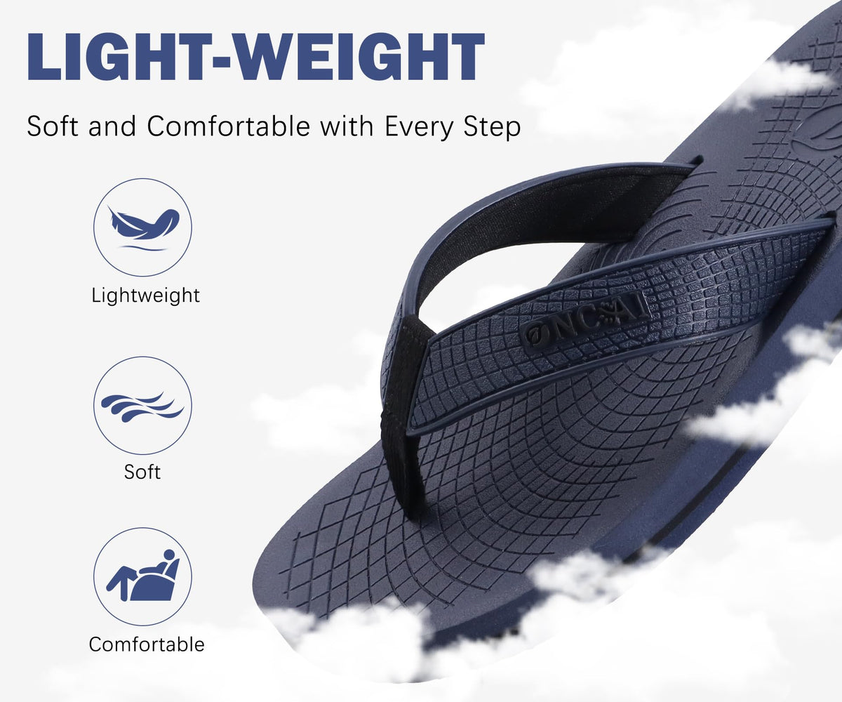 ONCAI Men's Arch Support Flip Flops