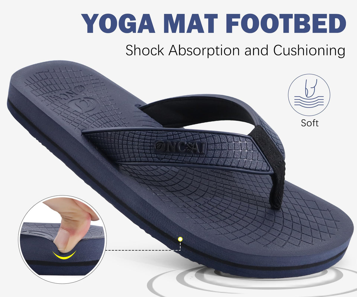 ONCAI Men's Arch Support Flip Flops