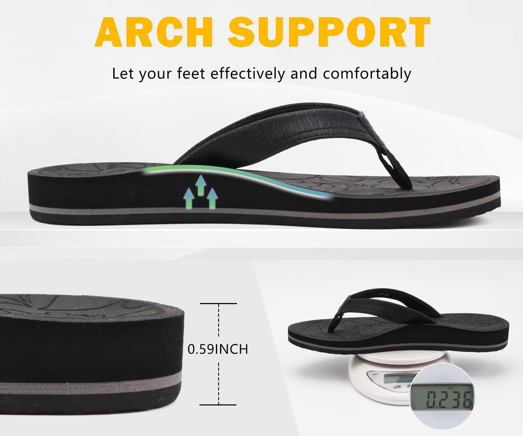 ONCAI Women's Arch Support Flip Flops