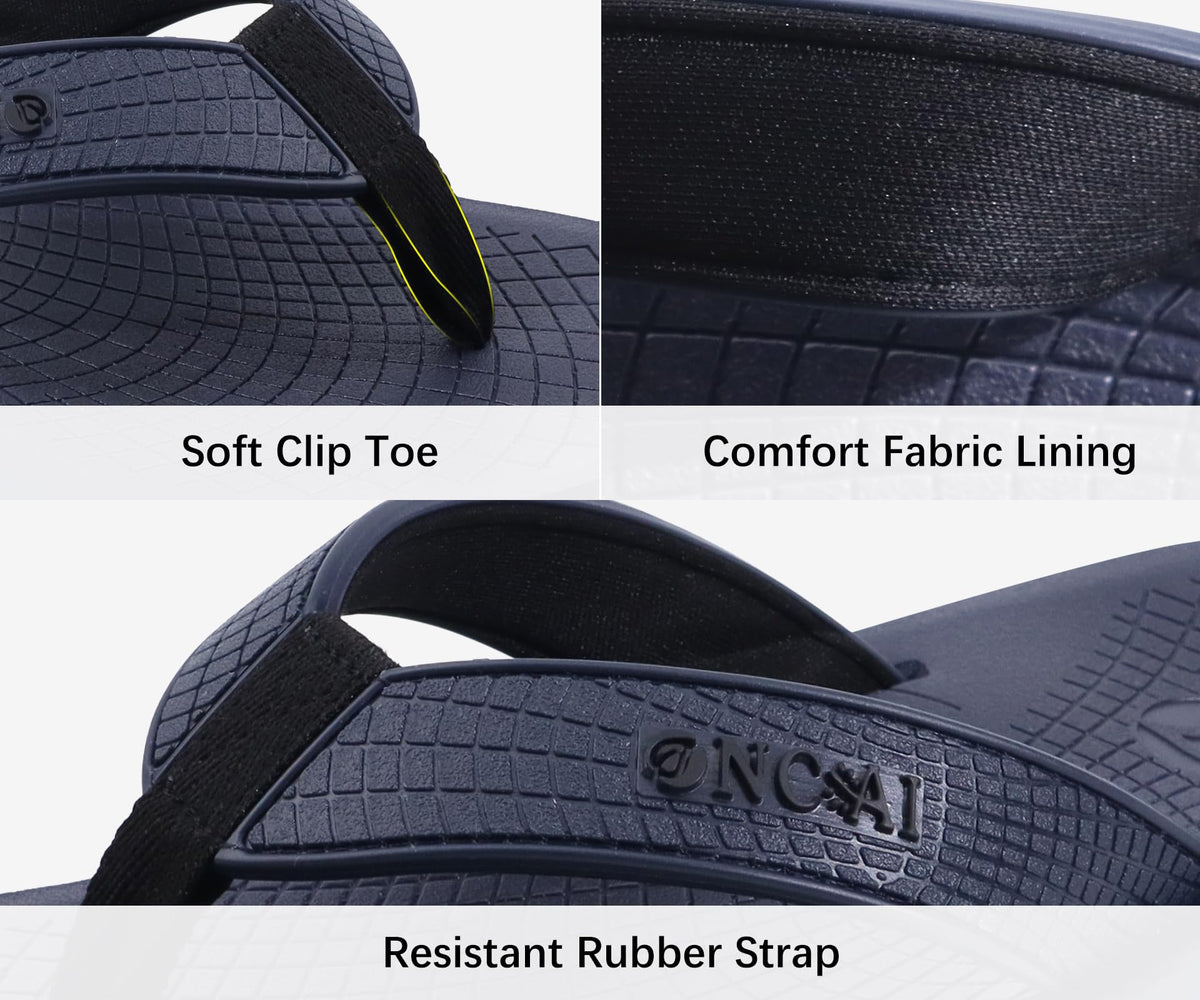 ONCAI Men's Arch Support Flip Flops