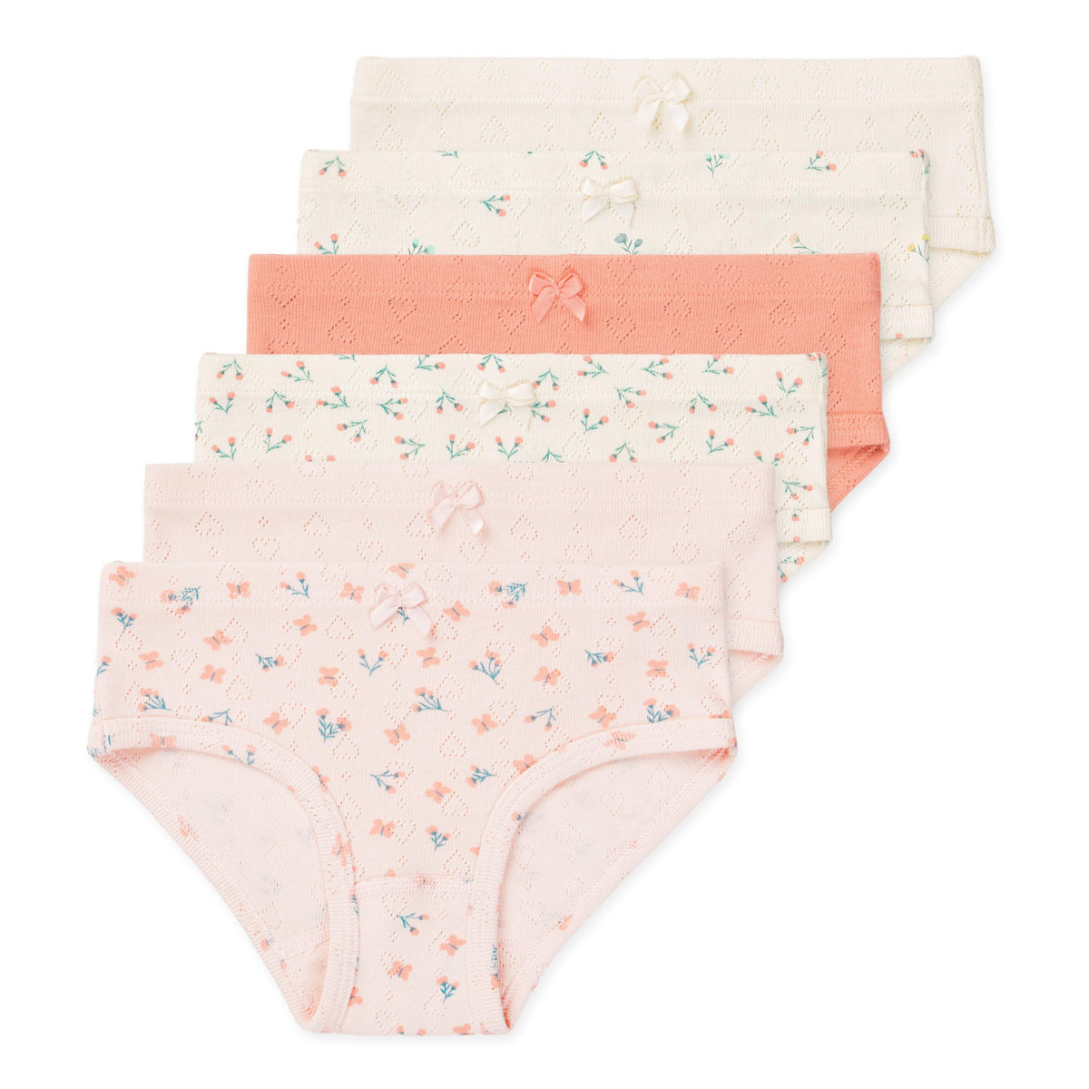 Lucky & Me Erica Girls GOTS, Organic Cotton Bikinis, 6 Pack (US, Age, 4 Years, 5 Years, Fairground Fun)