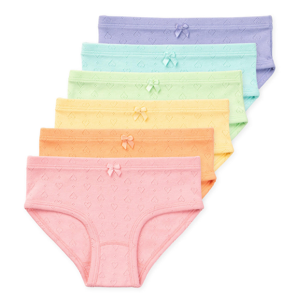 Lucky & Me Erica Girls GOTS, Organic Cotton Bikinis, 6 Pack (US, Age, 4 Years, 5 Years, Fairground Fun)