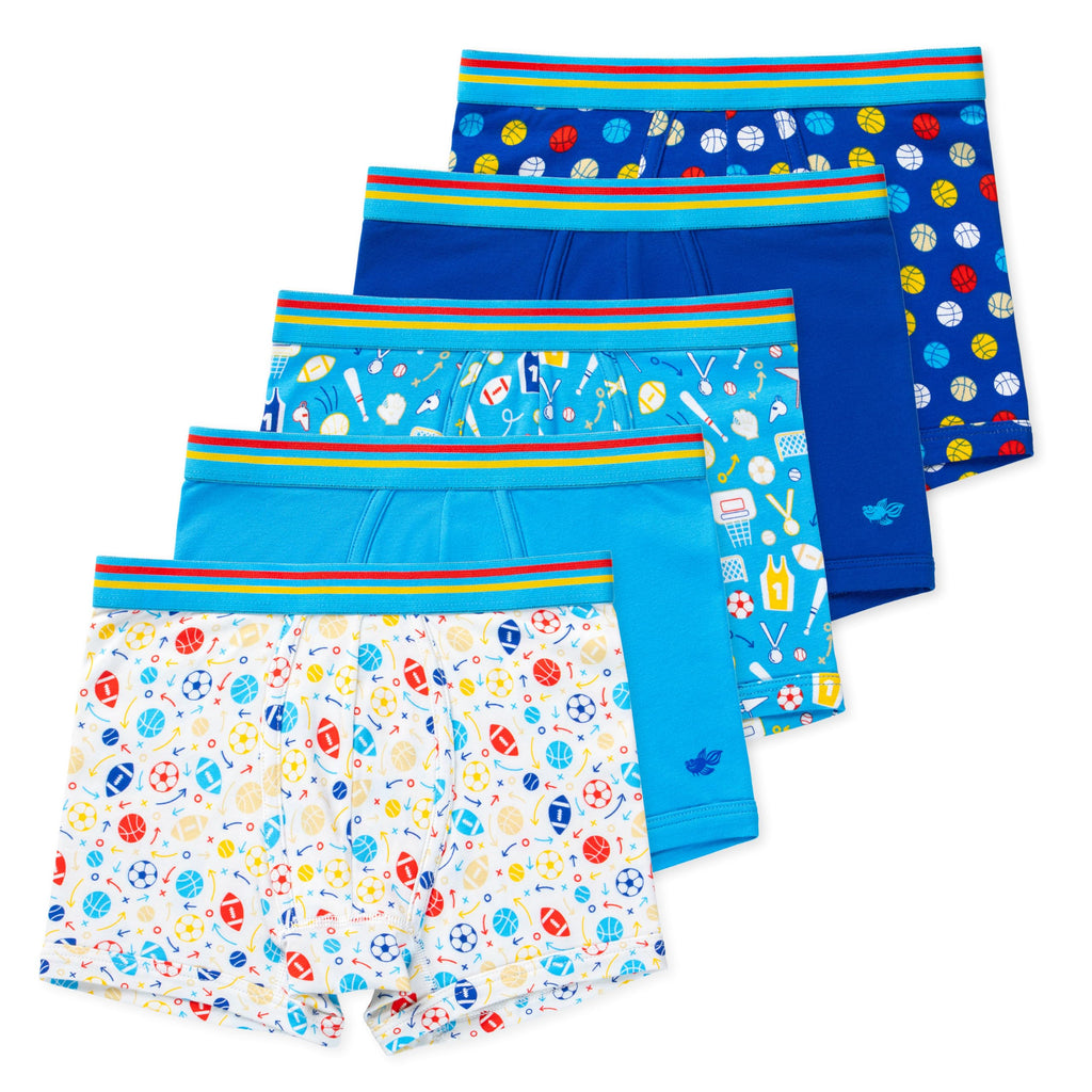 Lucky & Me | Jameson Performance Boy Boxer Briefs | Ultra Soft Cotton | 5 Pack (Voyager 5 Pack, Toddler 4/5)
